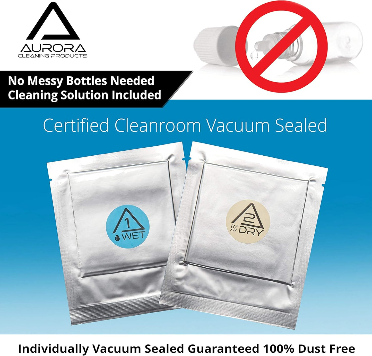 Aurora Microfiber cleaning Cloths Wet & Dry 6 Pack